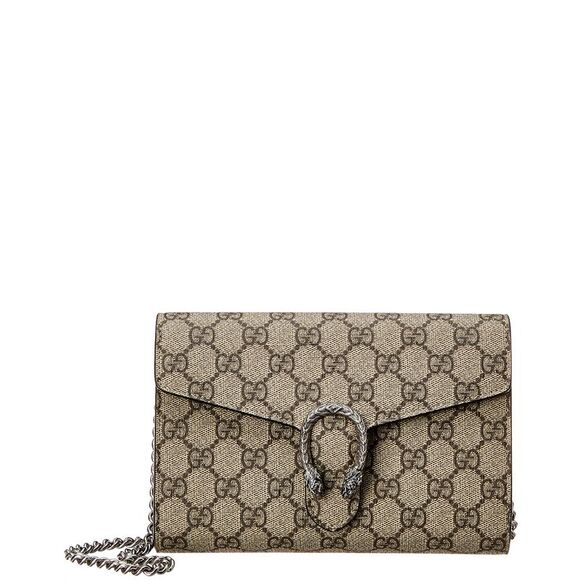 Gucci Dionysus Gg Supreme Canvas Wallet On Chain - Picture 1 of 3